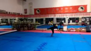 Butterfly twist + tornado kick combo