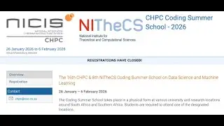 2026 01 CHPC   NITheCS Summer School - Week 1 - Day 1