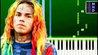 6IX9INE - YAYA (Piano Tutorial Easy)