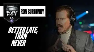 Ron Burgundy Arrives to STAPLES Center