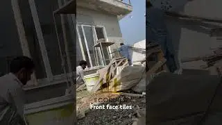 Front face tiles installation size 450x900mm #punjabisong #rap #music #construction #modern #home