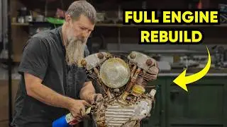 Neglected 1946 Harley-Davidson Knucklehead Engine Rebuild