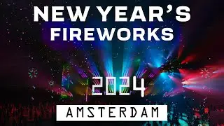Amsterdam Electric Fireworks Display 2024 | New Year's Countdown museumplein