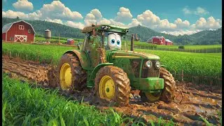 Muddy Chug Chug Tractor Song 🚜 | Fun Farm Song for Kids! | Sing & Dance with the Tractor!