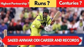 Saeed Anwar ODI Career and Records (1989-2001)