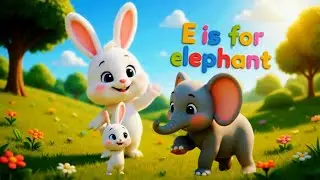 Is for Elephant 🐘 | ABC Alphabet Song for Kids | Learn Letter E | Toddler Learning Video