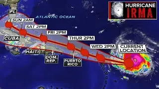 Hurricane Irma reaches Category 5, with winds of 180 mph