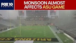 Rain pours ahead of ASU Football game in Tempe | FOX 10 Phoenix