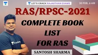 Complete Booklist for RAS RPSC 2021 l  Strategy Session | Santosh Sharma