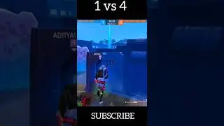 1VS4 😱 Can I clutch ? 🔥🔥🤯 Aditya ffx vs pro players 🎯 #shorts  #1vs4  #impossible