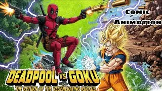 Deadpool vs Goku 🦸🏻&zwj;♀️ Comic Style Animation #2danimation #comics