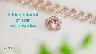 tatting tutorial of earring stud