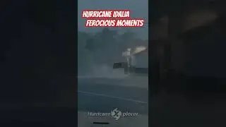 Hurricane Idalia Ferocious Moments Smashing Perry, Florida #idalia #hurricane #florida #storm