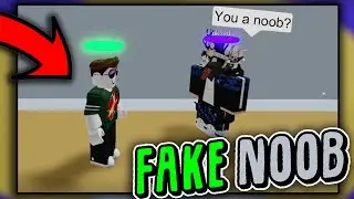 Fake noob ATTEMPTS Tower of hell! | ROBLOX