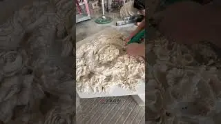 Carved 3D Flower Pattern Marble Craft for Wall Decor