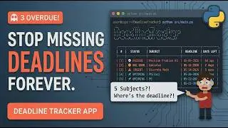 Never Miss a Deadline: A Python CLI App Using OOP and File Persistence | CCCS 103 Project