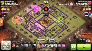 War 3* hall 10 bằng golem lava balloon