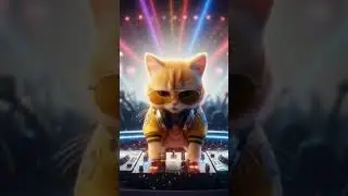 Cute DJ Cat Dance | Club Party Celebration BGM | Cinematic EDM Shorts