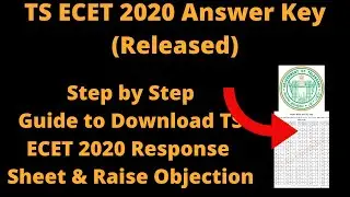 TS ECET 2020 Answer Key (Released) - How to Download TS ECET 2020 Response Sheet & Raise Objection