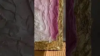 I love gold leaf, pink and texture so I combined all three. #wip #abstractpainting #art #artforsale