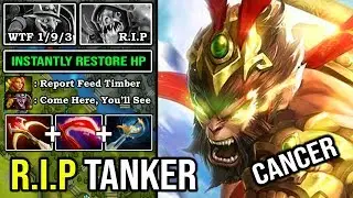 NEW 7.24 IMBA to Solo Destroy Pro Timber Offlane with INSTANT RESTORE HP 100% Crazy Dodge DotA 2