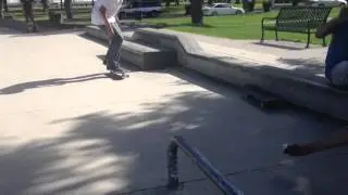 Little D kick flip back lip