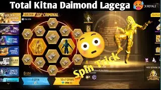New Golden Top Criminal Spin today 😲 free fire new event ! FF New event ! total Daimond 
