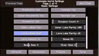 Minecraft World Customization 1.8