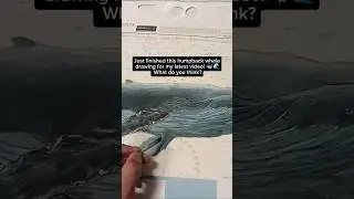 New vid! 🚨Humpback whale nautical drawing process&rarr; link in desc!🐋 #HumpbackWhaleArt #NauticalDrawing