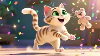 The Little Cat&rsquo;s Happy Day 🐱 | Cute Kids Poem | Sweet Child Voice #aivideo