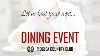 RIDGLEA COUNTRY CLUB - DINING EVENT (by ZINGem)