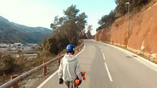Longboard Downhill Nice - Drone Footage #longboard #longboardfreeride