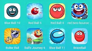 Blue Ball 10, Red Ball 5, Red Ball 4, Red Hero Bounce, Roller Ball and More Red Ball Games