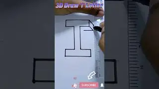 How To Draw 3D Letter 'i' #3dlettera #shorts #drawing3d