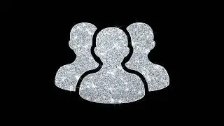 People, Person, Group Icon Shining Glitter Loop Blinking Particles .