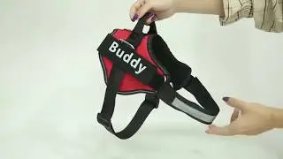 Dog Harness NO PULL Reflective Breathable Adjustable Pet Harness Dog Vest ID Custom Patch | EllePeri