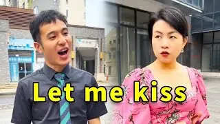 Beautiful woman, I want to kiss you#funny #happy