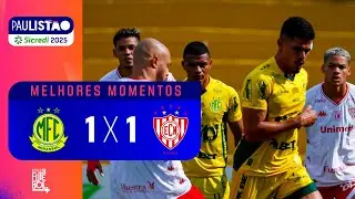 PÊNALTI DUVIDOSO E EMPATE AMARGO! Mirassol 1 x 1 Noroeste - Melhores Momentos - Paulistão