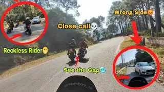 Sunday ride with patiala riders🔥//Crazy Stunts👌🏻//Back to Back close calls😬...