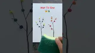Easy DIY Tree Arts😱🎄 #shorts #art #diy #ytshorts #diyideas #kids #painting