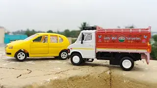 Tata Scale Model Truck Toys | Police Chase & Rescue Story | Various Ride On Toy Vehicle Trucks