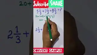 Mix Addition #fraction #addition #mix #maths #solutions #shortsvideo #short #youtube #ytshort #all