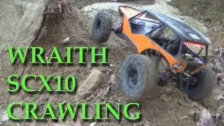 SCALE ADVENTURES  Axial Wraith and SCX10 crawling and trailing at Moss Rock