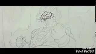 How to draw Goku kaioken x 10 Super Saiyan blue