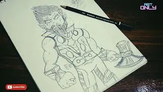 Thor Ragnarok Cartoon Sketching | How to sketch with pencil | Art Only | YouTube | Sketching Art