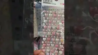 So many stickers at Daiso, and I love the heart gem stickers #shorts #boujeeonabudget #store #daiso