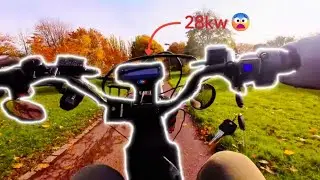 28kW And Zero Self-Control 😂⚡- Took My 80mph E-Pit Bike to a Halloween Ride & Chaos Happened 👻⚡