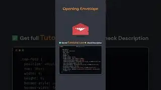 Email Opening Envelope Animation 💌 | HTML & CSS Magic #webdevelopment