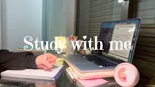 📚1  HOUR STUDY WITH ME | pomodoro 60/10 + rain sounds