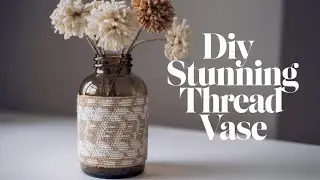 Transforming an Empty Glass Bottle into a Stunning Thread & Sack Flower Vase! | @FarhaNaaz-y3b